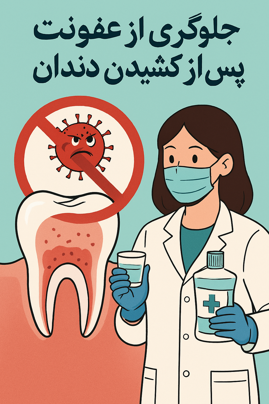 جلوگیری از عفونت پس از کشیدن دندان