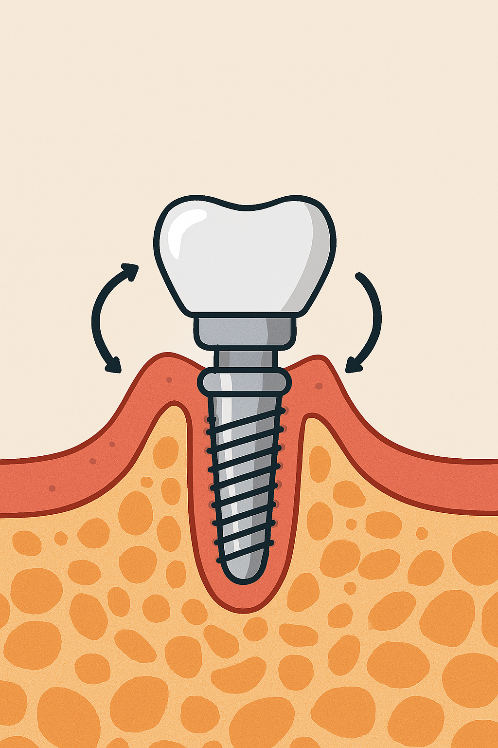 چرا ایمپلنت دندان لق می‌ شود